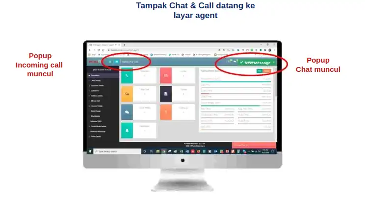 Tampilan telepati di PC Agent