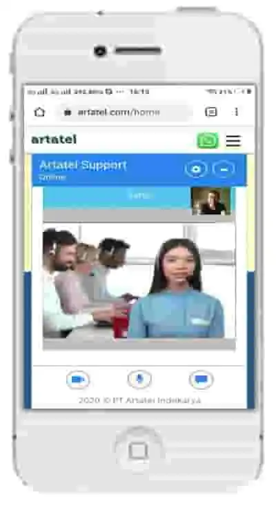 Tampilan video call dari Hp